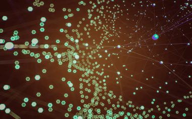 Çokgen alanı düşük Poli koyu arka plan, 3d render