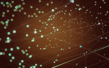 Çokgen alanı düşük Poli koyu arka plan, 3d render