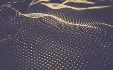 Çokgen alanı düşük Poli koyu arka plan, 3d render