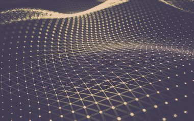 Çokgen alanı düşük Poli koyu arka plan, 3d render