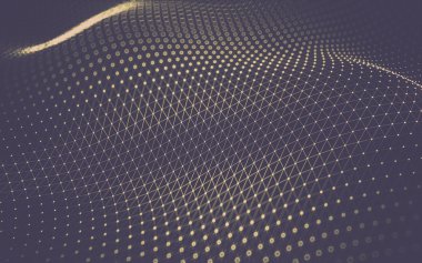 Çokgen alanı düşük Poli koyu arka plan, 3d render