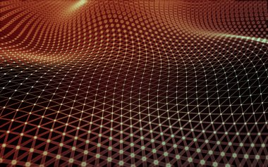 Çokgen alanı düşük Poli koyu arka plan, 3d render