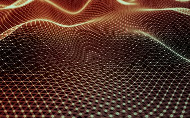 Çokgen alanı düşük Poli koyu arka plan, 3d render