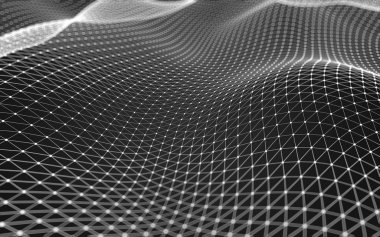 Çokgen alanı düşük Poli koyu arka plan, 3d render