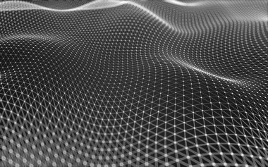 Çokgen alanı düşük Poli koyu arka plan, 3d render