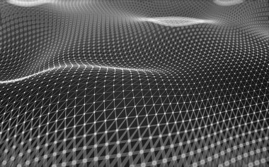 Çokgen alanı düşük Poli koyu arka plan, 3d render