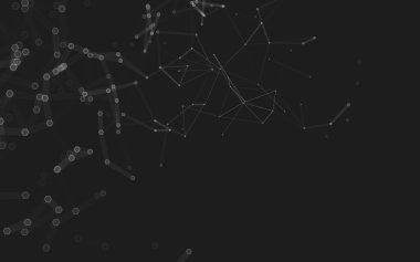 Çokgen alanı düşük Poli koyu arka plan, 3d render