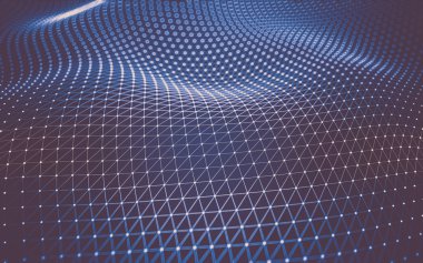 Çokgen alanı düşük Poli koyu arka plan, 3d render