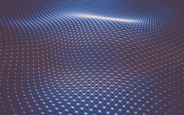 Çokgen alanı düşük Poli koyu arka plan, 3d render