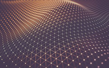 Çokgen alanı düşük Poli koyu arka plan, 3d render