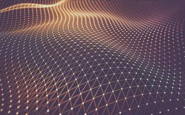 Çokgen alanı düşük Poli koyu arka plan, 3d render