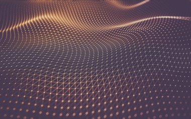 Çokgen alanı düşük Poli koyu arka plan, 3d render