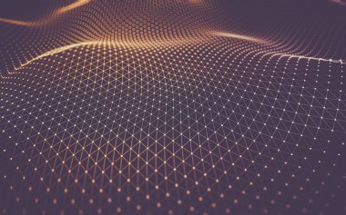 Çokgen alanı düşük Poli koyu arka plan, 3d render