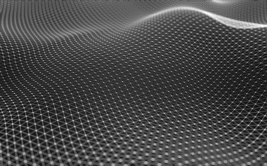 Çokgen alanı düşük Poli koyu arka plan, 3d render