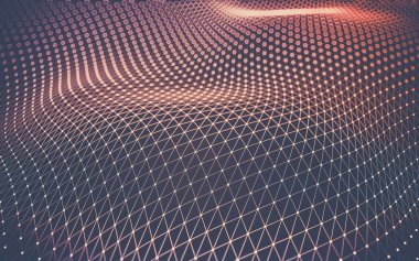 Çokgen alanı düşük Poli koyu arka plan, 3d render