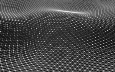 Çokgen alanı düşük Poli koyu arka plan, 3d render