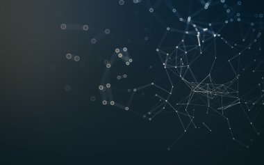 Çokgen alanı düşük Poli koyu arka plan, 3d render