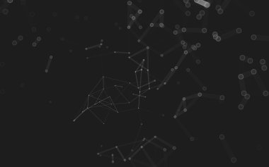 Çokgen alanı düşük Poli koyu arka plan, 3d render