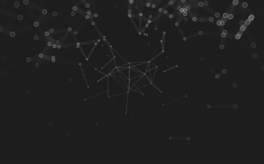 Çokgen alanı düşük Poli koyu arka plan, 3d render