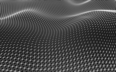 Çokgen alanı düşük Poli koyu arka plan, 3d render