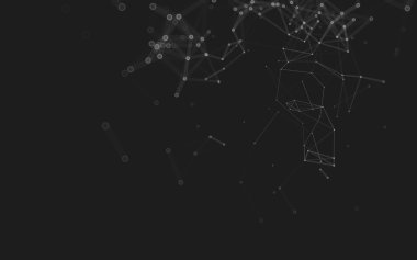 Çokgen alanı düşük Poli koyu arka plan, 3d render