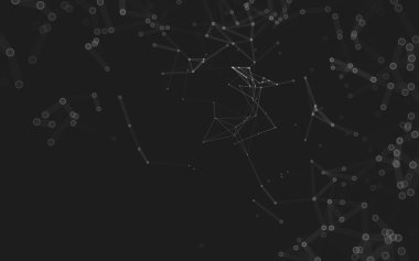 Çokgen alanı düşük Poli koyu arka plan, 3d render