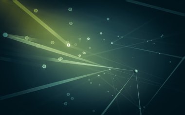 Çokgen alanı düşük Poli koyu arka plan, 3d render