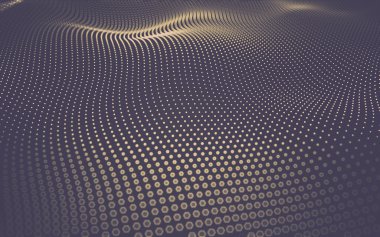 Çokgen alanı düşük Poli koyu arka plan, 3d render