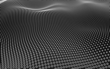 Çokgen alanı düşük Poli koyu arka plan, 3d render