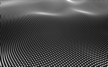 Çokgen alanı düşük Poli koyu arka plan, 3d render