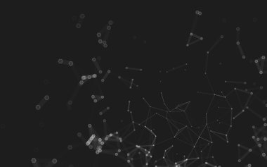 Çokgen alanı düşük Poli koyu arka plan, 3d render