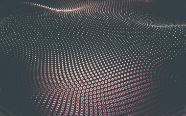 Çokgen alanı düşük Poli koyu arka plan, 3d render