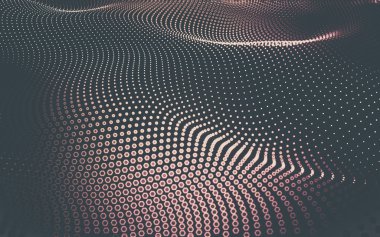 Çokgen alanı düşük Poli koyu arka plan, 3d render