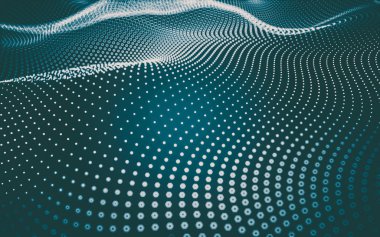 Çokgen alanı düşük Poli koyu arka plan, 3d render