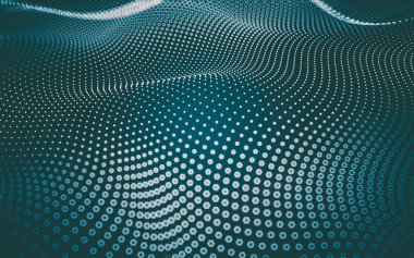 Çokgen alanı düşük Poli koyu arka plan, 3d render