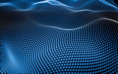 Çokgen alanı düşük Poli koyu arka plan, 3d render