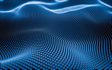 Çokgen alanı düşük Poli koyu arka plan, 3d render