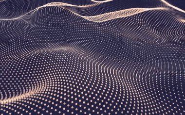 Çokgen alanı düşük Poli koyu arka plan, 3d render