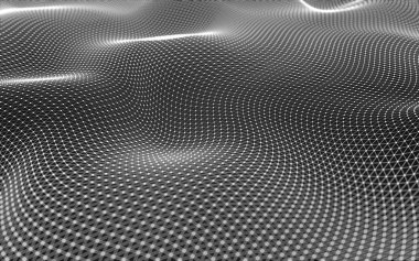 Çokgen alanı düşük Poli koyu arka plan, 3d render