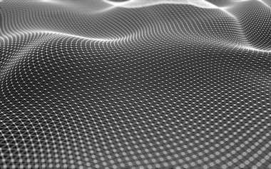 Çokgen alanı düşük Poli koyu arka plan, 3d render