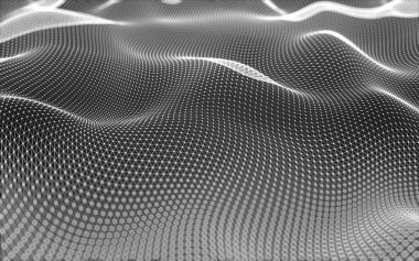 Çokgen alanı düşük Poli koyu arka plan, 3d render