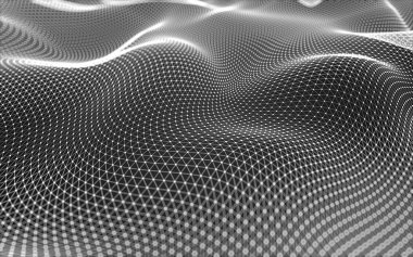 Çokgen alanı düşük Poli koyu arka plan, 3d render