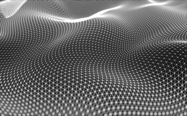 Çokgen alanı düşük Poli koyu arka plan, 3d render