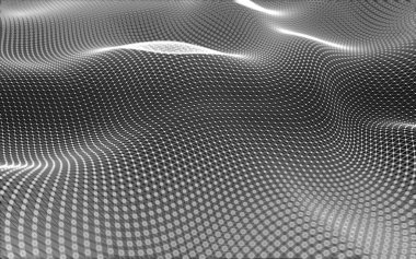 Çokgen alanı düşük Poli koyu arka plan, 3d render