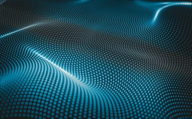 Çokgen alanı düşük Poli koyu arka plan, 3d render