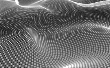 Çokgen alanı düşük Poli koyu arka plan, 3d render