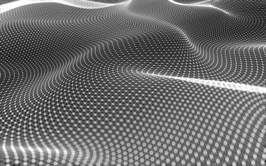 Çokgen alanı düşük Poli koyu arka plan, 3d render