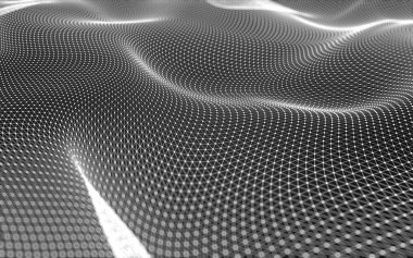 Çokgen alanı düşük Poli koyu arka plan, 3d render