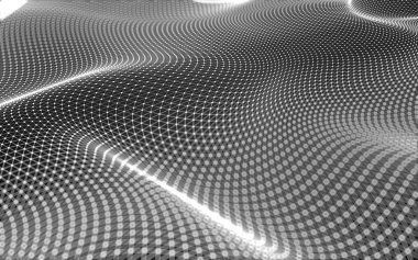 Çokgen alanı düşük Poli koyu arka plan, 3d render