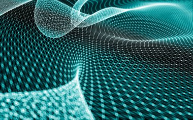 Çokgen alanı düşük Poli koyu arka plan, 3d render